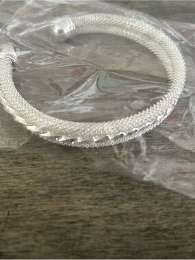 Silver Mesh Twist Cuff Bracelet - Women's Jewelry
